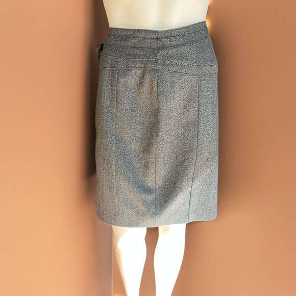 EXPRESS Women's High Waisted Grey Tailored Pencil Houndstooth Skirt S IZE 6 - Picture 7 of 7